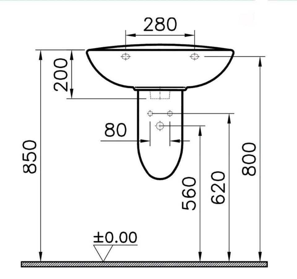 Vitra Norm Waschtisch / Waschbecken 60cm mit Hygiene Glasur weiß in Nürnberg (Mittelfr)