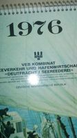 DDR alter maritimer Kalender von 1976 Großsegler Rostock - Dierkow Vorschau