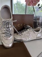 Edle GUCCI Monogramm Sneaker – Silber/Canvas – Gr. 37.5 Schleswig-Holstein - Güster Vorschau