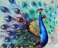 NEU! Diamond Painting Pfau blau/grün 50x40cm Nordrhein-Westfalen - Hilden Vorschau