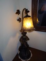 Jugendstil-Lampe, Figur Junge mit Schaf, Vintage, bronziert Baden-Württemberg - Königsbach-Stein  Vorschau