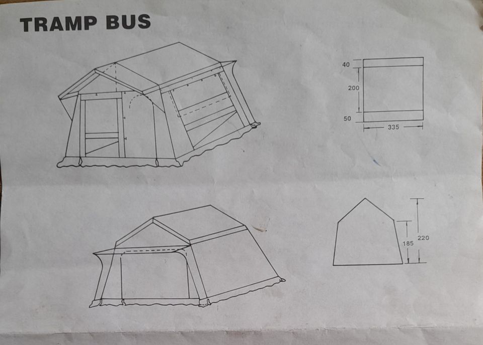 Campingzelt/Vorzelt High Peak Tramp Bus in Spenge