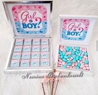 Personalisierte Schokobox * Mandelbox * gender reveal ❤️ boy girl Niedersachsen - Ganderkesee Vorschau