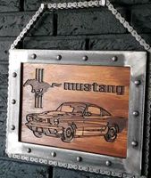 ✅Ford Mustang V8 Schild,DekoVintage,Motortisch V10 V12,Motorblock Brandenburg - Guben Vorschau