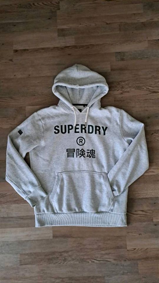 Superdry Hoodie Kapuzenpullover XL grau Sweatshirt in Wentorf