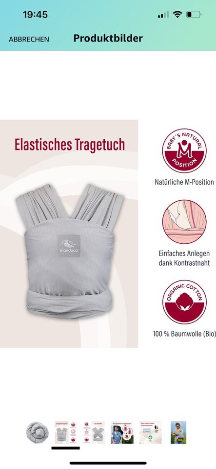 Manduca Sling Tragetuch NEU in Cham