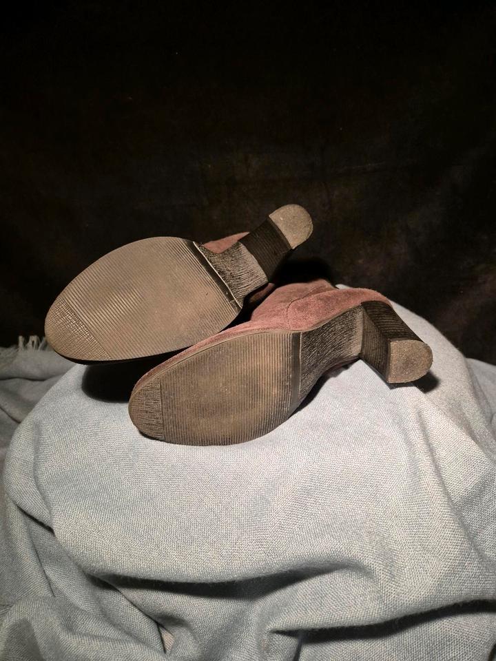 Stiefeletten mit Blockabsatz, Gr. 37, Braun, Drievholt Hamburg in Altbach