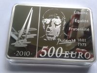 500 euro 2010 PP Frankeich Pablo Picasso 1kg Silber - Kubismus - Obergiesing-Fasangarten - Obergiesing Vorschau