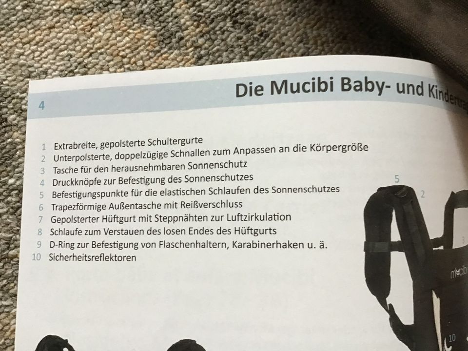 Babytrage aus Baumwolle mucibi wie manduca in Homburg