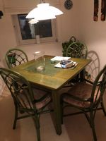 Sitzgruppe, Tisch und 4 Stühle, Naturmaterial, grün Schleswig-Holstein - Kellinghusen Vorschau