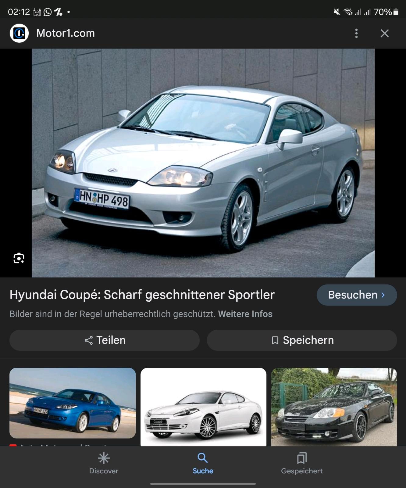 Abbildung des Autos Suche hyundai coupe