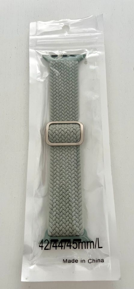 2x Apple Watch geflochtenes Armband, beige u. mint in Ludwigshafen