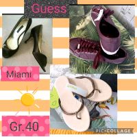 Neu ♥️ Edle Satin Pumps, metallic Flipflop Gr.40, Gürtel Miami Leipzig - Burghausen-Rückmarsdorf Vorschau