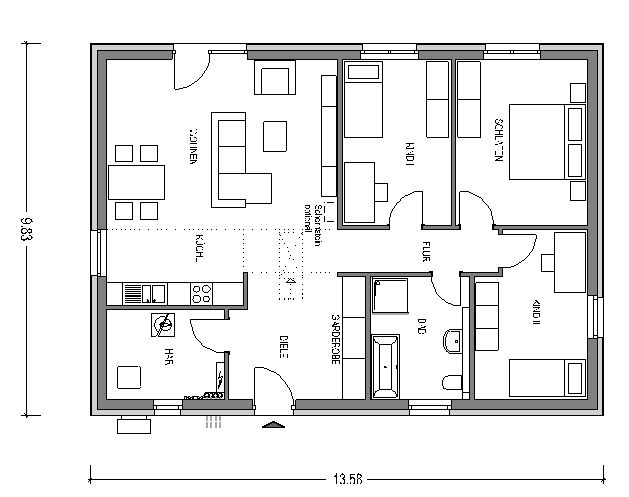 Hausbesichtigung Bungalow 109 m² - 4 Zimmer - Heinz von Heiden Musterhaus Finsterwalde in Cottbus
