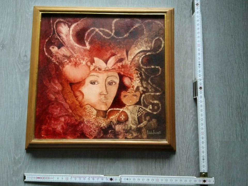 Acrylgemälde, Micheline Brierre: "Sor onangas del Caballero rojo" in Lübeck