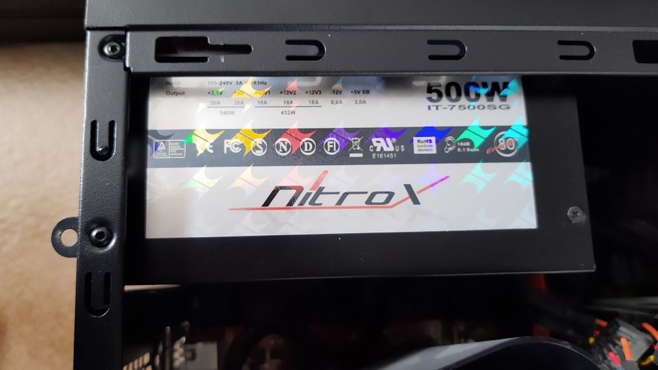 Nitrox IT7500SG 500W Netzteil, Midi-Tower+22" LCD Bildschirm in Naila