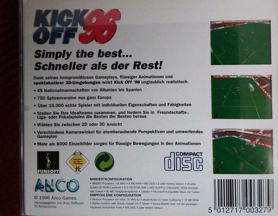 PC-Spiel/Game / CD - KICK OFF '96 (Fußball) in Frankfurt am Main