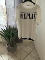 Cooles Replay T-Shirt weiß mit schwarz Gr. 44 Bayern - Bad Bocklet Vorschau