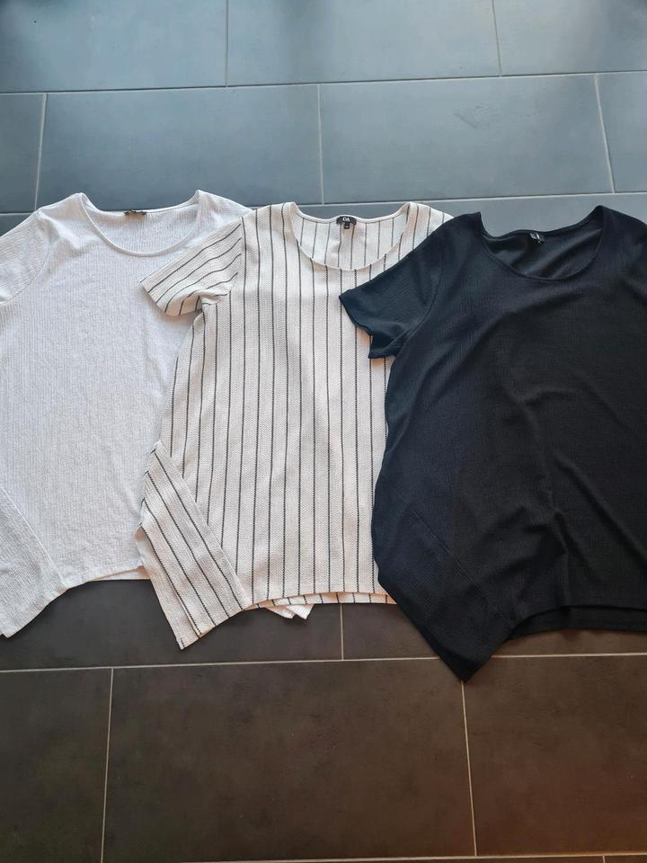3x C&A T-Shirt Bluse Gr.3XL 52/54 Top Zustand Schwarz weiß in Lilienthal
