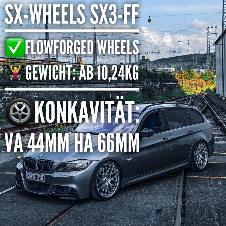 19 Zoll SX-WHEELS SX3-FF Alufelgen 5x120 Felgen für BMW E46 E90 E91 E92 E93 F06 F10 F11 F12 F13 F20 F21 F22 F23 F30 F31 F32 F33 F34 F36 M235i M240i M335i M340i M435i M440i Competition M-Performance M2 in Hagen