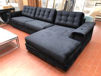 Ecksofa, "Retro New", Polstergarnitur, Couch, Schwarz, Samtoptik Neustadt - Hohentor Vorschau