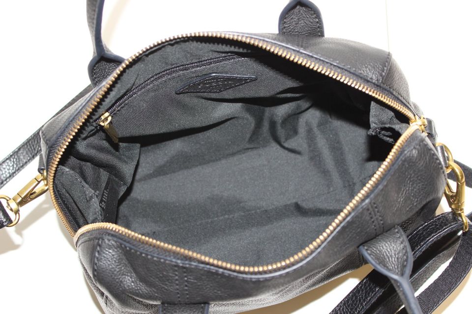 FOSSIL Jori Schwarz Leder Crossbody Tasche Bowling-Bag Handtasche in Duisburg