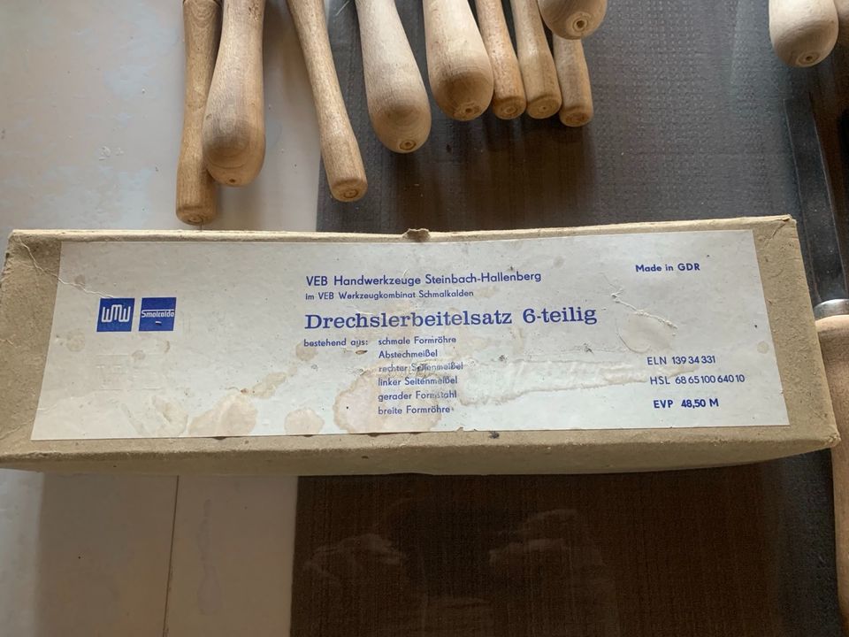 36 Smalcalda DDR Drechseleisen teilweise wie fabrikneu in Bebra