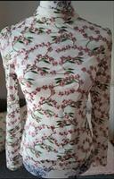 schicke Bluse Shirt langarm Orsay weiß rosa Stickerei Gr. 36/S Bayern - Erlangen Vorschau