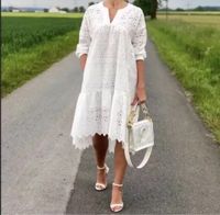 Zara Tolles Vokuhila-Kleid spitze Lochstickerei boho Hamburg - Wandsbek Vorschau