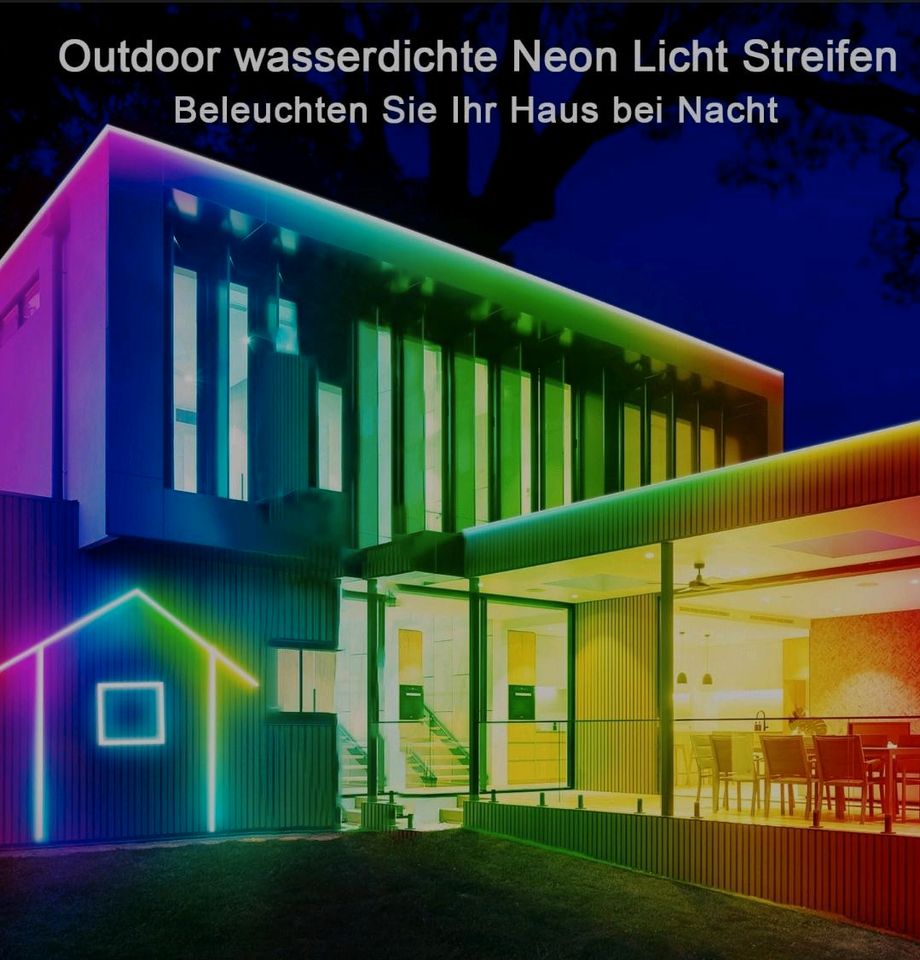 Neon Led strip 5/6/15m Fernbedienung/APP Steuerung, IP65 in Berlin