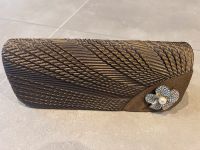 Khakifarbene Clutch mit Strassblume - Ball, Hochzeit, Party Niedersachsen - Hameln Vorschau