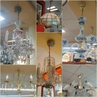 Deckenlampe Leuchter Kristall Porzellan Muschel alt antik DDR Dresden - Neustadt Vorschau