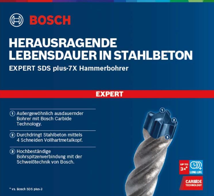 Bosch Expert SDS-Plus-Hammerbohrer 7X 6x150x215 mm - 10er Pack in Diedorf