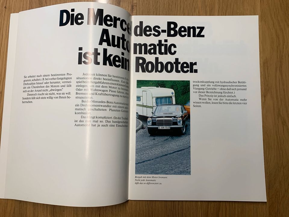 Mercedes Automatic Prospekt 1973 sehr selten Top Zustand /8 S SL in Landshut