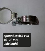 Biete an 2 Stück Schlauchschellen 16 - 27 mm Edelstahl Essen - Essen-West Vorschau