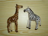 Giraffe und Zebra aus Leder, handbemalt Niedersachsen - Moringen Vorschau