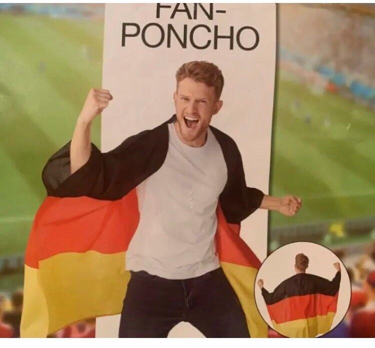 Deutschland Fahne Poncho em 2024 Fanartikel Fußball Handball bask in  Rheinland-Pfalz - Gutenacker