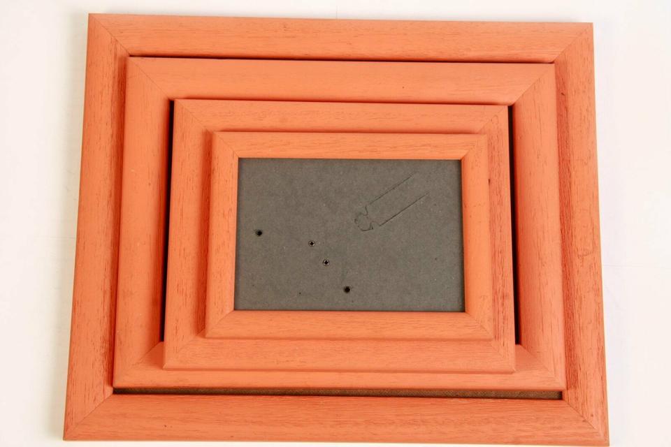 Konvolut 4x Holz-Bilderrahmen13x18 15x20 20x28 28x35 Orange in Neumarkt i.d.OPf.