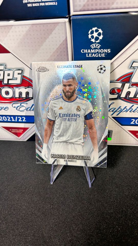 2023-24 Topps UCC Flagship Ultimate Stage Chrome Benzema Real in Stuttgart