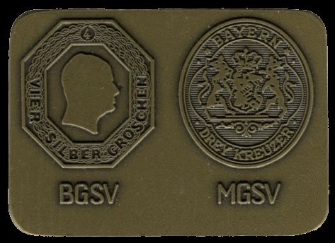 FRITZ  A. BEYER Medaille Philatelie Vier Silbergroschen 3 Kreuzer in Burgdorf