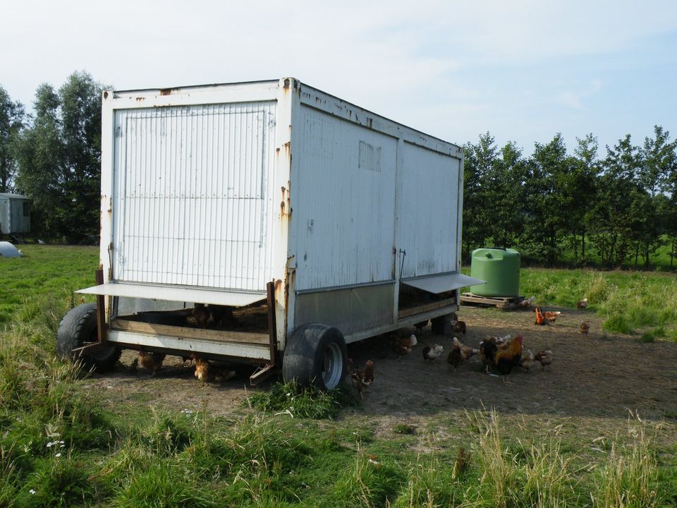 Mobilstall, Hühnermobil, mobiler Hühnerstall, Containerstall in Engelschoff