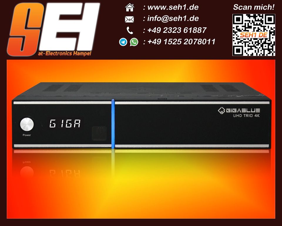 GigaBlue UHD Trio 4K Sat&Kabel Receiver Linux DVB-S2X & DVB-C/T2 in Herne