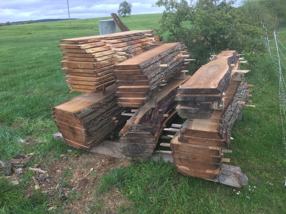 Holz Bohlen Walnuss Kirschbaum Ahorn Eiche Linde in Winterbach (Bad Kreuznach)