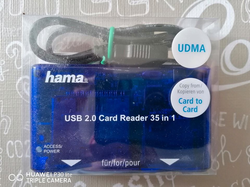 HAMA 35-in-1 USB 2.0, Multikartenleser, Blue, SD/SDHC/SDXC Smart in Aindling