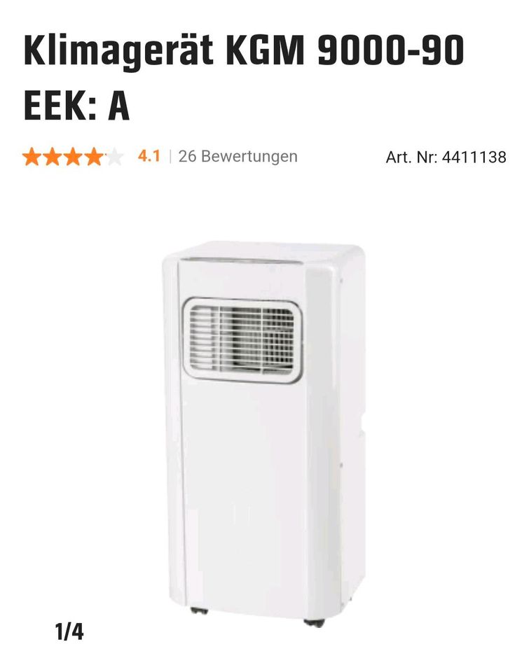 A/C Klimagerät KGM 9000-90 EEK: A in Willingen (Upland)