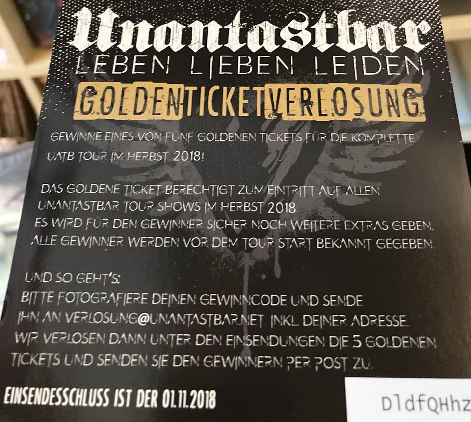 Unantastbar - Leben Lieben Leiden LP rotes Vinyl Schallplatte +CD in Westerstede