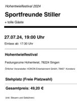 2 E-Ticktets für Sportfreunde Stiller 27.07.24 Singen Hohentwiel Baden-Württemberg - Gailingen am Hochrhein Vorschau
