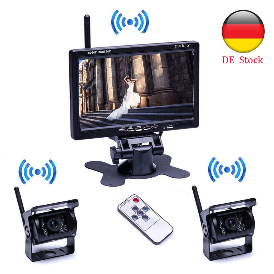 Drahtlose Rückfahrkamera mit 2 Kameras und Monitor und Infrarot in Duisburg