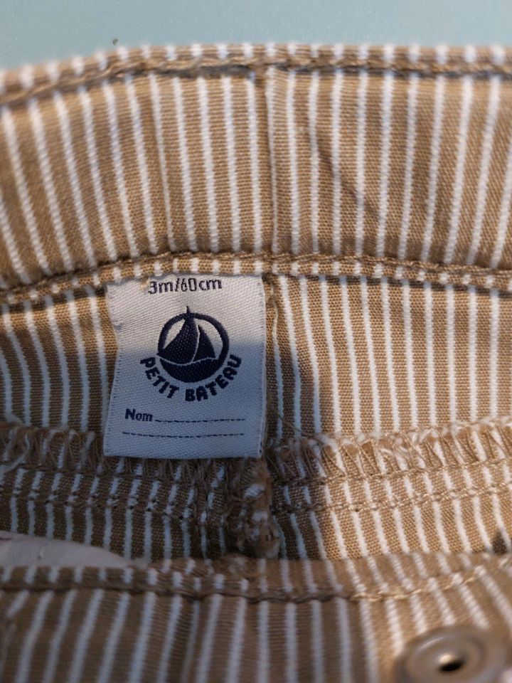 Petit Bateau Hose braun/beige 56 62 in Recklinghausen