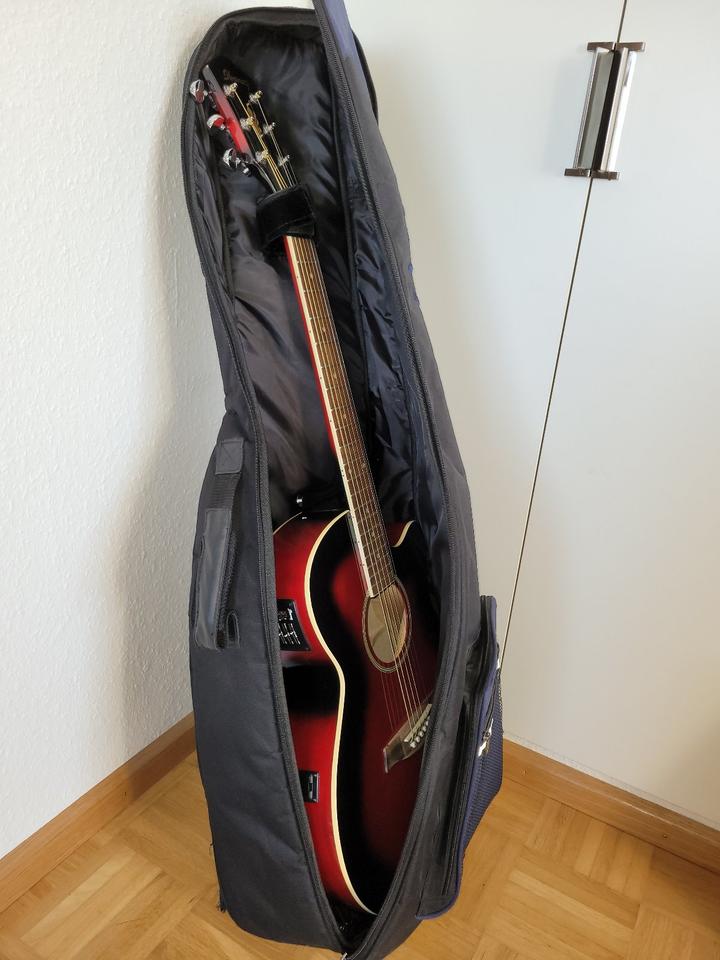 Westerngitarre ibanez m. Verstärker "Jampack", Rucksack u.Fußbank in Eschbach